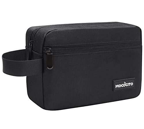 Beauty Case da Viaggio, MOCOCITO Borsa da Toilette Viaggio Custodia Trucco, Grande appesa borsa da toilette impermeabile, Borsa da Toilette per Donna Uomo(Nero)