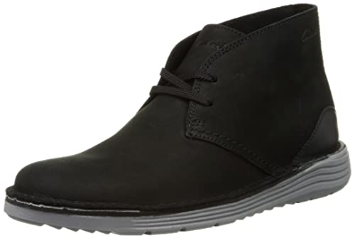 Clarks Brahnz Mid, Stivali Chukka. Uomo, Nero Nubuck, 46 EU