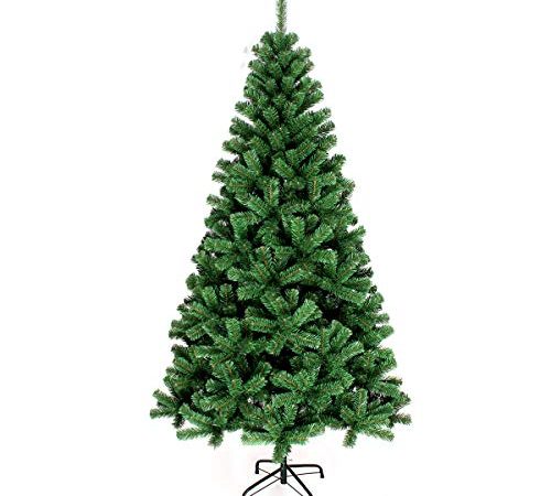 Fratelli Pesce Lusso Albero di Natale 150 cm 480 Rami, PVC, Verde