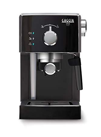 Gaggia RI8433/11 Viva Style Macchina da Caffè Espresso Manuale, per Macinato e Cialde, 15 Bar, 1L, 1025W, Nero