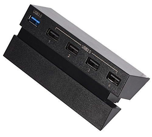 Heayzoki Hub USB con 5 Porte per PS4, Adattatore Controller HUB con espansione ad Alta velocità, hub USB 2.0 e 3.0 per Console di Gioco, per Sony PS4, espansione Splitter per Console Playstation 4