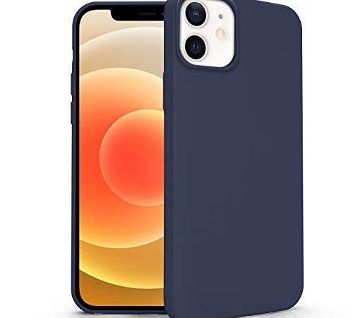 N NEWTOP Cover Compatibile con Apple iPhone 12 Mini, Custodia TPU Soft Gel Silicone Ultra Slim Sottile Flessibile Case Posteriore Protettiva (Blu)