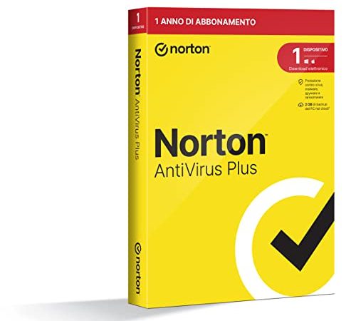 Norton Antivirus Plus 2023 | 1 Dispositivo | Licenza di 1 anno | PC o Mac