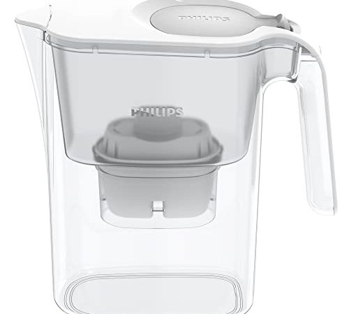 Philips - Micro X-Clean Caraffa filtro acqua a flusso rapido, 3 litri, colore: Bianco