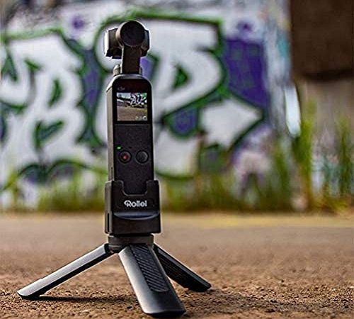 Rollei DJI Osmo Pocket I Set di accessori per principianti, mini treppiede, adattatore GoPro, modulo WLAN e adattatore treppiede