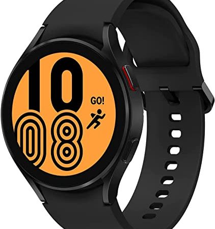 Samsung Galaxy Watch4 44mm Orologio Smartwatch, Monitoraggio Salute, Fitness Tracker, Batteria lunga durata, Bluetooth, Nero, 2021 [Versione Italiana]