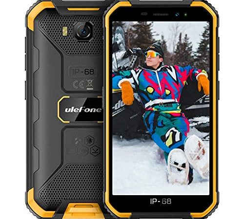 Ulefone Armor X6 Rugged Smartphone, IP68 / IP69K Telefono Indistruttibile, 2 GB + 16 GB, Fotocamera Principale da 8 MP, Android 9.0, Display 5', 4000 mAh Cellulare Antiurto- Arancio