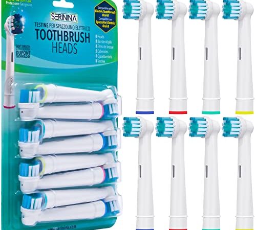 8 Testine Spazzolino Elettrico Oral b, Ricambi compatibili Oral-B, Ricambi Testina per Ricariche Spazzolini Elettrici