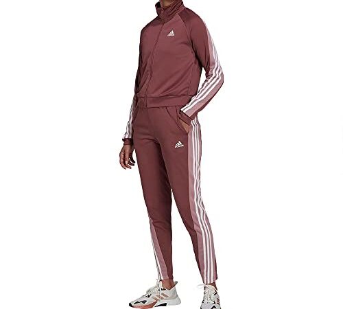 adidas W Teamsport TS, Tuta da Ginnastica Donna, Quiet Crimson, S