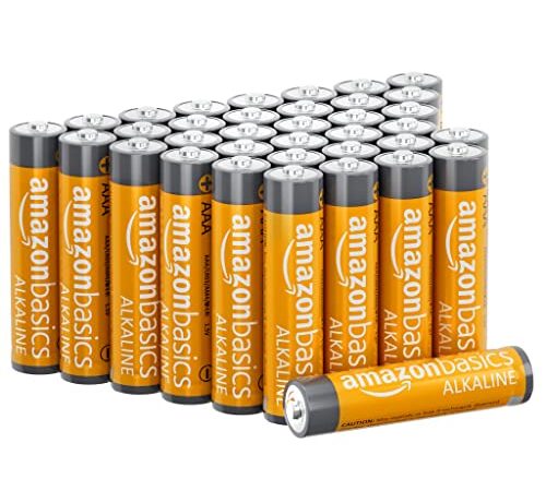 Amazon Basics - Batterie alcaline AAA 1.5 Volt, Performance, confezione da 36 (l’aspetto potrebbe variare dall’immagine)