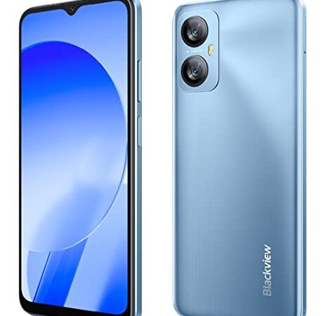 Blackview A52 Android 12 4G Cellulare, 6,5'' HD+ Schermo Telefono, Octa Core 2GB 32GB (SD Esterna 512GB), 13MP+5MP, Smartphone Dual SIM, Batteria 5180mAh, Sblocco Facciale&Impronte Digitali GPS Blu