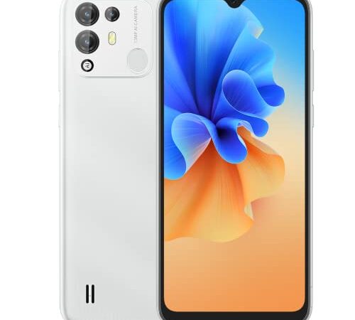 Blackview A55 PRO Cellulare Offerte, Helio P22 Octa Core 4GB+64GB, Fotocamera 5MP+13MP, IPS HD+ 6,53’’, Batteria 4780mAh, Android 11 DUAL SIM Smartphone, Sblocco Facciale Impronta Digitale GPS Bianco