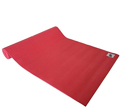 #DoYourYoga - Tappetino Yoga "Annapurna Comfort" - imbottito e antiscivolo - tappetino fitness ideale per yoga, pilates, allenamento outdoor, palestra e casa - 183 x 61 x 0,5 cm - Rosso