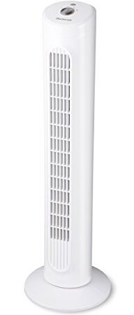 Duracraft DO1100E Ventilatore a Torre, Oscillante, Bianco