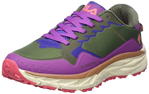 Fila ALLAVETTA Wmn, Scarpe da Corsa Donna, Viola/Verde (Wild Aster-Loden Green), 41 EU