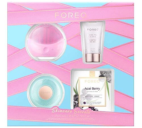 FOREO Set Skincare Secrets: LUNA mini 2, UFO mini 2, MicroFoam Cleanser 20 ml, 6 maschere Acai Berry