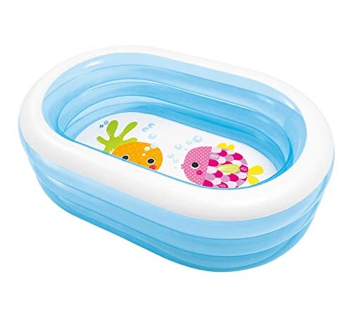 Intex 57482 - Piscina Baby Ovale, Trasparente, 163 x 107 x 46 cm, [Modelli Assortiti]