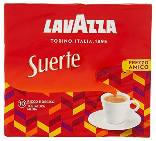 Lavazza Caffè Macinato Suerte, Pacco da 2 x 250g