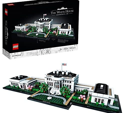 LEGO 21054 Architecture La Casa Bianca, Modellino da Costruire, Progetto Fai da Te da Collezione, Set Decorazione per Casa, Hobby Creativo per Adulti