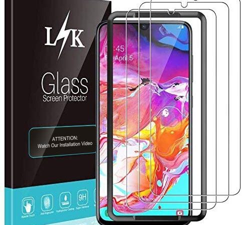 LϟK 3 Pezzi Pellicola Protettiva per Samsung Galaxy A70 - Samsung A70 Vetro Temperato Protettivo Kit D'Installazione Senza Bolle 9H Durezza Schermo Protettivo