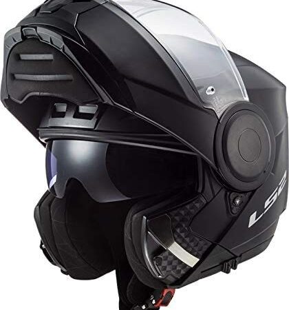 LS2, casco moto modulare Scope nero opaco, L