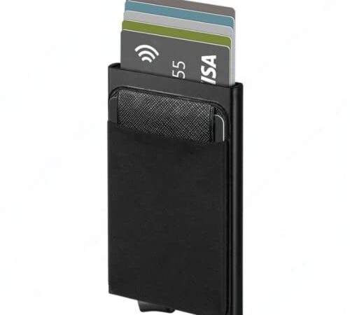 Porta Carte di Credito Schermato RFID soleilx® Tascabile -6 Slot- Slim Portafoglio Uomo Piccolo Sottile Portacarte di Credito da Donna Porta Documenti Porta Bancomat Portafoglio Smart Porta Tessere