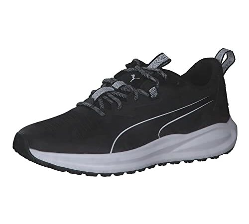 PUMA Twitch Runner Trail, Scarpe per jogging su strada Uomo, Multicolore (Nero Puma Black Bianco Puma White), 42.5 EU