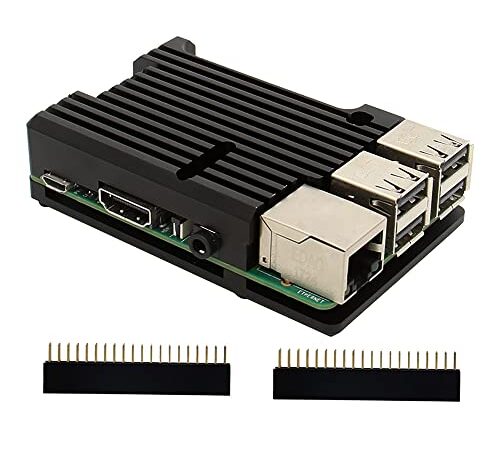 Raspberry Pi 3 Armor Case, Raspberry Pi Cassa in Metallo con Raffreddamento Passivo/Shell Dissipazione Calore per Raspberry Pi 3B+/3B