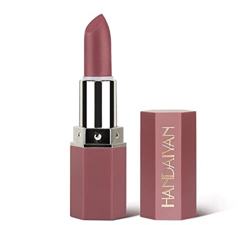 Rossetto Opaco,Tonalità Altamente Pigmentate,Formula Liscia Impermeabile a Lunga Durata,Rossetto Nudo,Rossetto Rosso,Cruelty Free (01#Honey Peach)