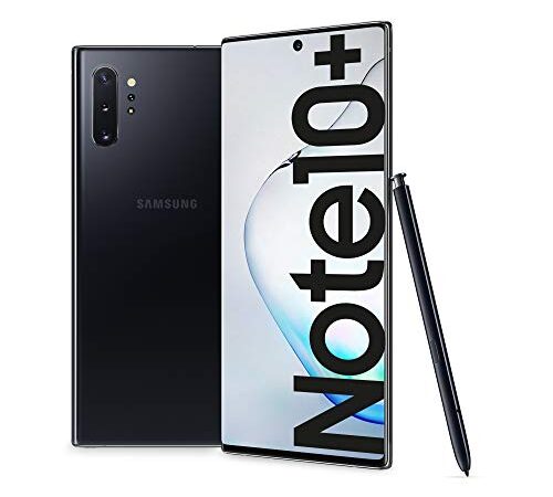 Samsung Galaxy Note10+ Smartphone, Display 6.8" Dynamic AMOLED, 256 GB Espandibili, SPen Air Action, RAM 12 GB, Batteria 4.300 mAh, 4G, Dual SIM, Android 9 Pie, Nero