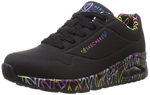 Skechers Uno Loving Love, Scarpe da Ginnastica Donna, Nero (Black), 40 EU