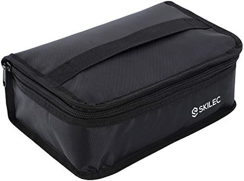 SKILEC Borsa Termica, Borsa per Alimenti - Borsa Frigo Piccolo Termico Ufficio Lavoro Picnic Spiaggia Campeggio Frigorifero Portatile Borsa Pranzo Borsa Isoterma con Isolamento (Nero)