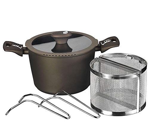 Tognana Diamantea Set pastaiola multifunzione, Alluminio, Bronzo , 22 cm, 7,2 Litri