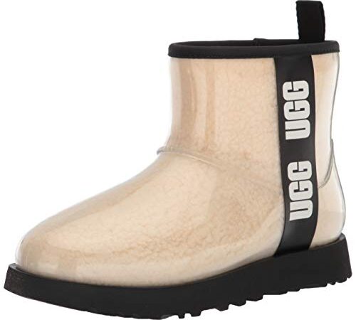 UGG Classic Clear Mini, Stivaletto Donna, Natural Black, 39 EU