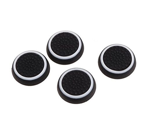 Xiton Thumbsticks Silicone Joystick Tappi di Copertura per PS3 / PS4 / Xbox One/Xbox 360 Wireless Controller 2 Pair/Bianco e Nero