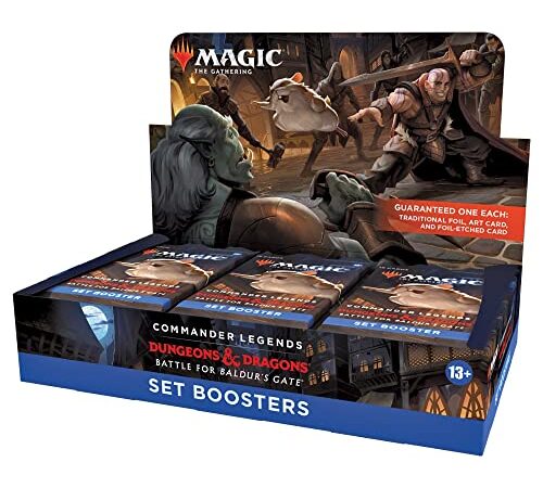 Magic The Gathering Confezione di Buste Dell’espansione di Commander Legends: Battle for Baldur’s Gate, 18 buste (Versione Inglese), multicolore