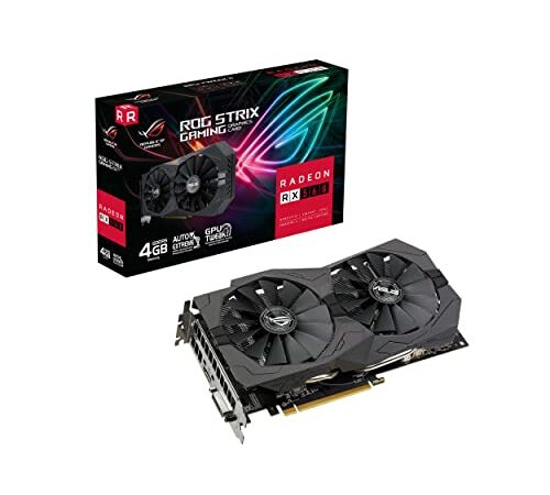 ASUS ROG Strix AMD Radeon RX 560 V2, Scheda Grafica Gaming, 4GB GDDR5, PCIe 3.0, HDMI, Display Port, Ventole Con Design Wing-Blade, Tecnologia Auto-Extreme, Nero