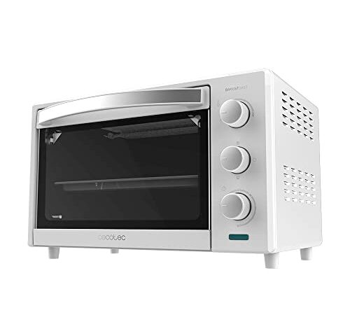 Cecotec Forno Elettrico da Tavolo Multifunzione Bake&Toast 2400 White. 1500 W, 24 Litri Capacità, Temperatura regolabile, Luce Interna, 3 Modi, Timer, Include teglia, griglia e manico con pinza