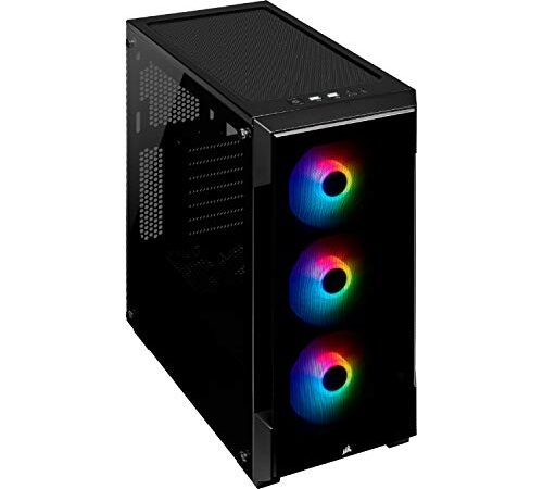 Corsair iCUE 220T RGB, Smart Case Mid-Tower ATX in Vetro Temprato ,Vetro temperato,iCUE 220T RGB,Nero