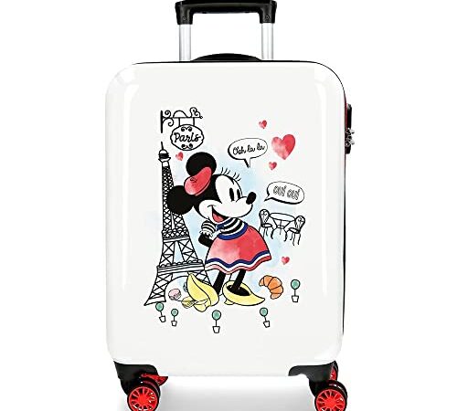 Disney Trolley Cabina Minnie Around The World Paris Rosso, Bianco, 38x55x20