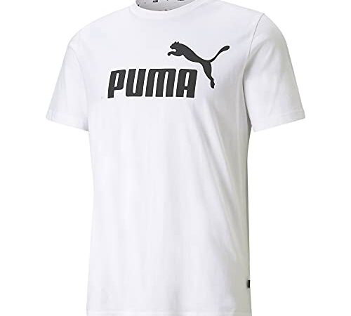 PUMHB|#Puma Ess Logo Tee, Maglietta Uomo, Puma White, M