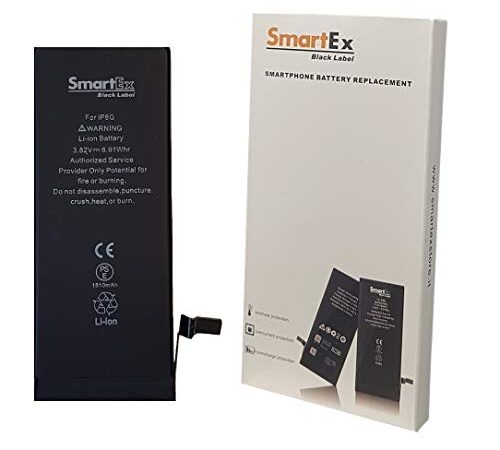 Smartex® Black Label Batteria compatibile con iPhone 6 - Capacità 1810 mAh | Anno 2023 | 2 Anni di Garanzia