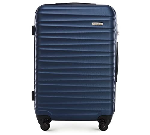 WITTCHEN Groove Line, Luggage Suitcase Unisex Adult, Telescopic handles, Blu (Blue), 67 centimeters
