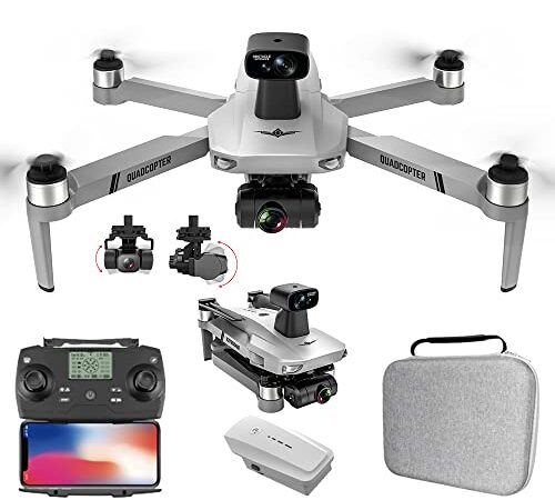 X-Verse KF102 MAX Drone con Telecamera 4K, Laser a 360° per Evitare Ostacoli, Gimbal a 2 Assi, GPS WiFi FPV Trasmissione Droni Quadcopter con Motore Brushless, 30Minuti Di Volo (1 Batterie)