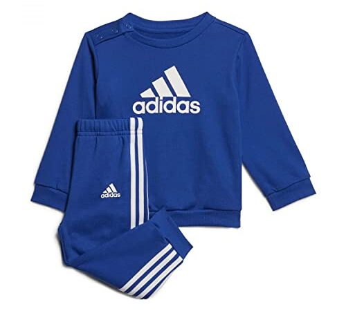 adidas I Bos Jog Ft Tuta, azurea/Bianco, 12 Meses Unisex-Bimbi