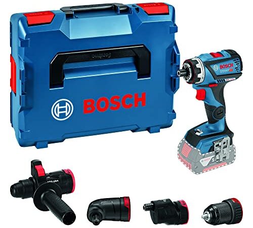 Bosch Professional 06019G7103 Trapano Avvitatore a Batteria GSR 18V-60 C System, Flexi Click, 4 Accessori, Coppia: 60 Nm, Ø Titi: 10 mm, Batterie e Caricabatteria non incl., 90 watts, 18 volts,