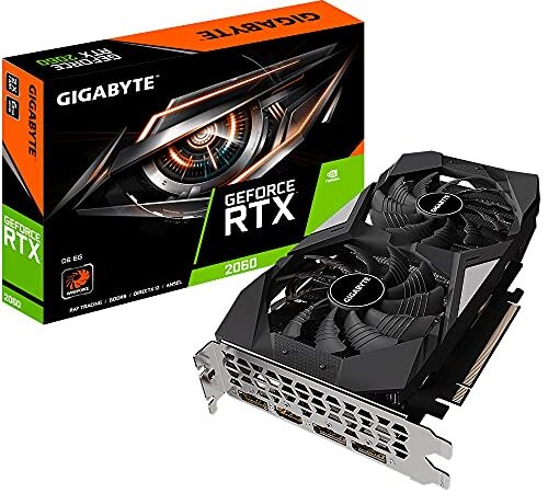 Gigabyte GV-N2060D6-6GD Tarjeta grafica nvidia geforce RTX 2060 6gb gddr6 pci express x16