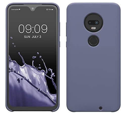 kwmobile Custodia Compatibile con Motorola Moto G7 / Moto G7 Plus Cover - Back Case per Smartphone in Silicone TPU - Protezione Gommata - lavanda opaco