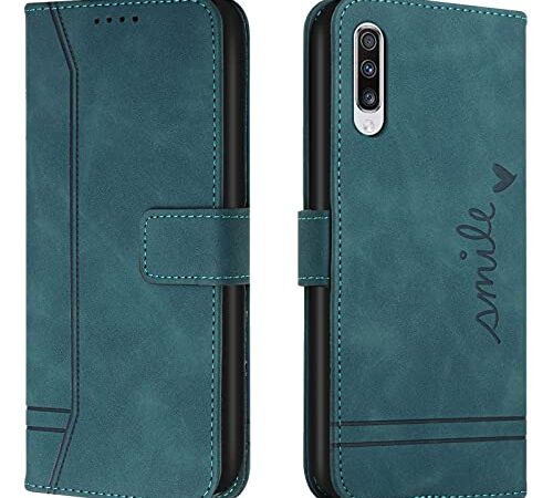 Lihondar Cover per Samsung Galaxy A50/A50S/A30S, Custodia Samsung A50/A50S/A30S Portafoglio, Flip Libro Wallet Case Custodia in Pelle PU Premium, Slot per Schede, con Magnetica a Scatto (Verde)