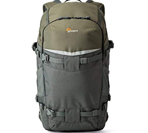 Lowepro Zaino Flipside Trek 450, zaino per fotocamera per reflex digitali e obiettivi multipli, zaino per fotocamera per laptop, tablet, accessori fotografici, treppiede, grigio, 17 x 26 x 31 cm